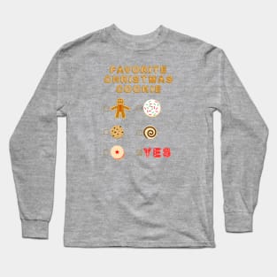 Favorite Christmas Cookie Checklist Long Sleeve T-Shirt